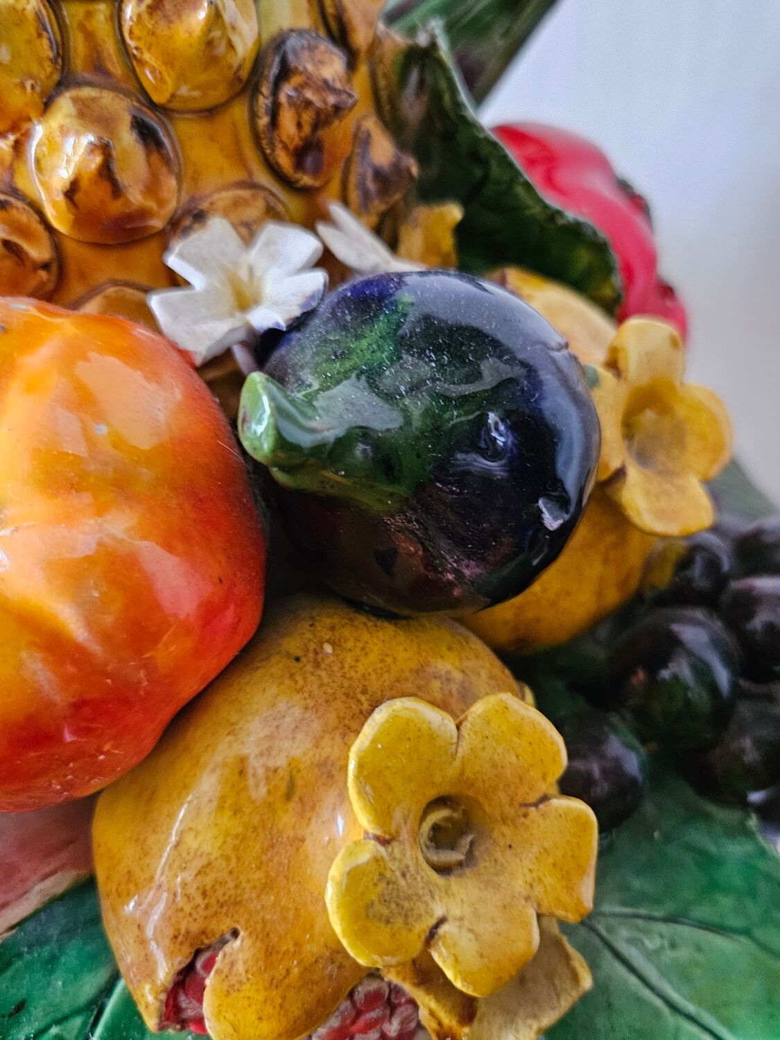Vintage slipware fruit bowl