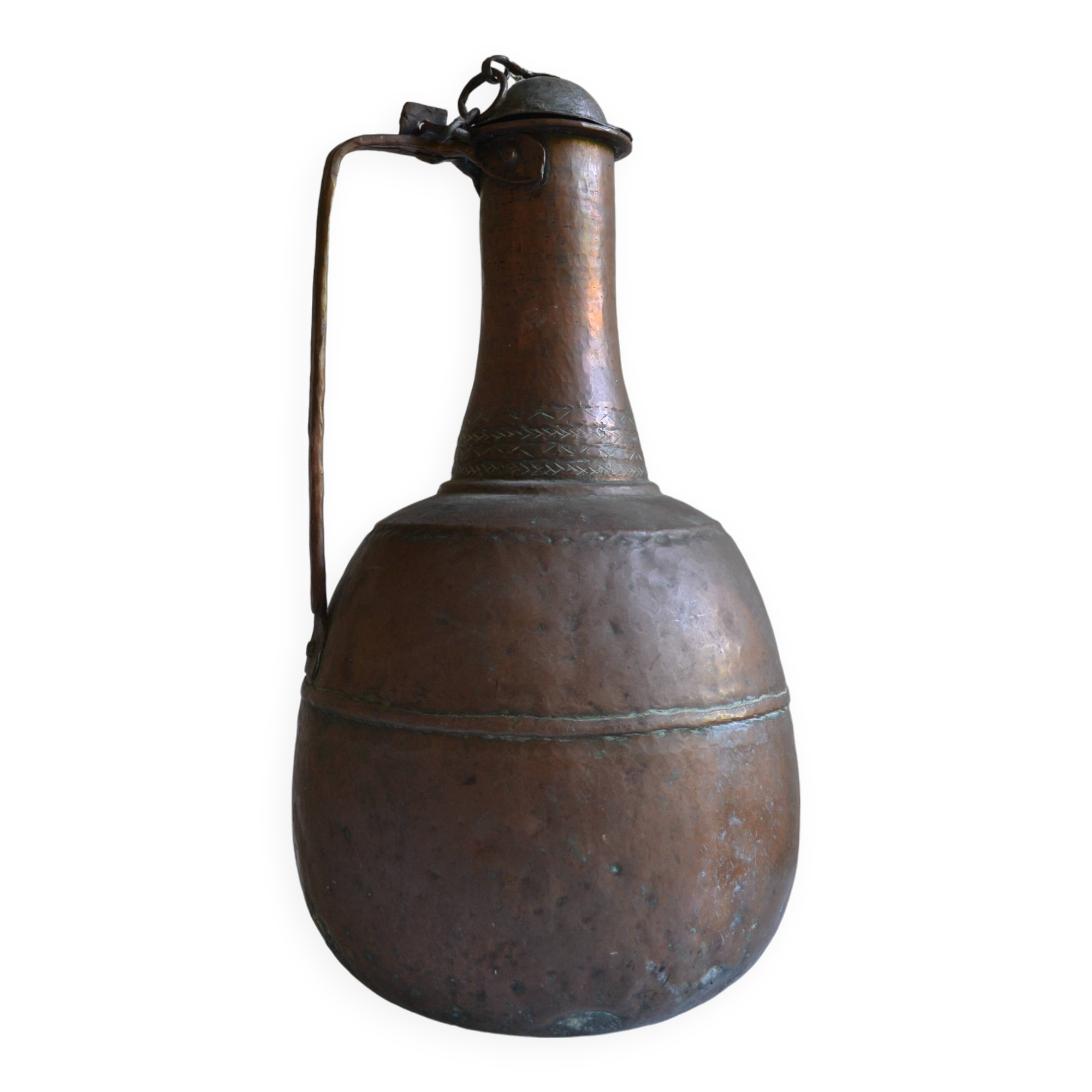 old large red copper cocklemar