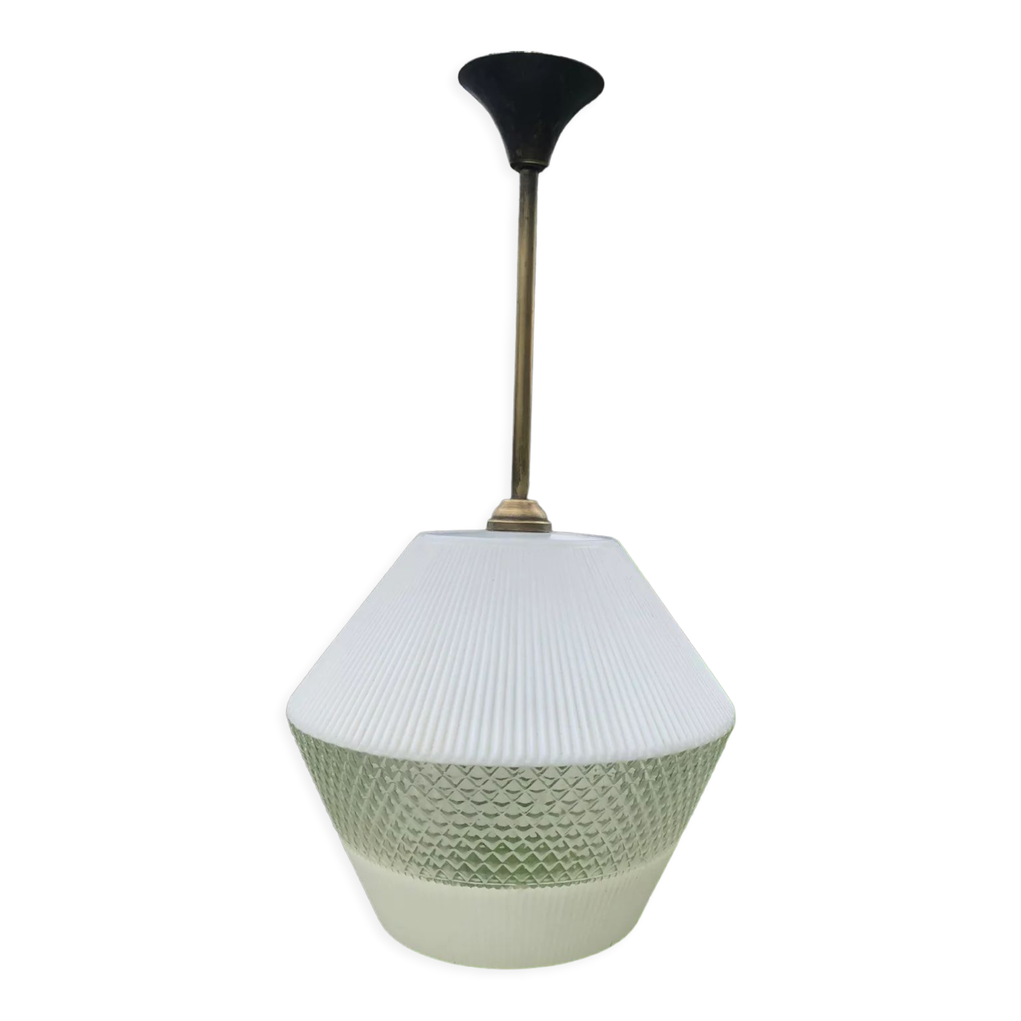 Vintage glass hanging lamp