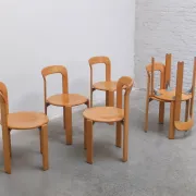 Set of 6 'Rey' chairs by Bruno Rey for Dietiker Switzerland, 1971
