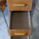 Bureau d'écolier et chaise vintage métal et bois clair