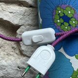 Vintage blue portable lamp