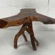 Wabia sabi rustic tree branch side table, Dutch 1960s