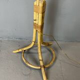 Rattan floor lamp 3 fires 50s