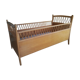 Vintage rattan wooden bed for children