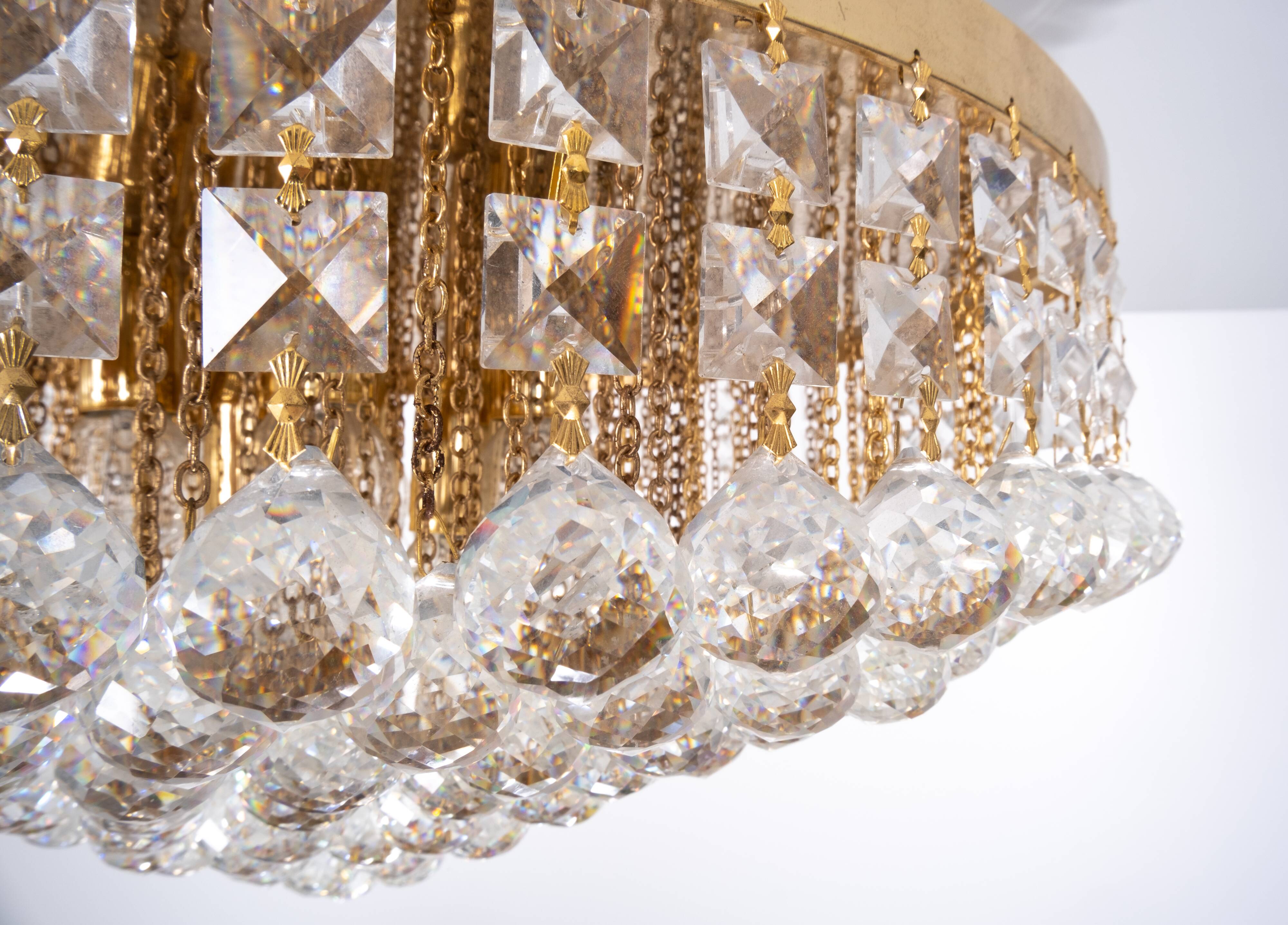 Swarovski chrystal ball chandelier, 1970s