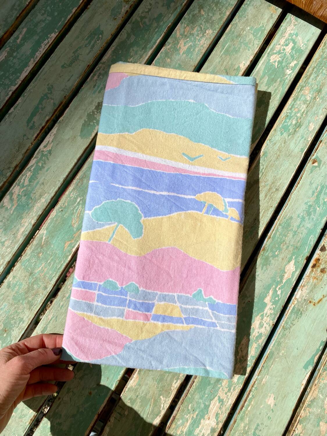 Vintage pastel bolster case