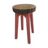 Carved wooden stool