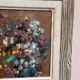 Mid-Century Oil on Panel “Flowers” by Unknown, Vintage & Framed