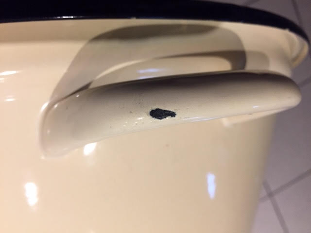 Japy enamelled old sheet basin