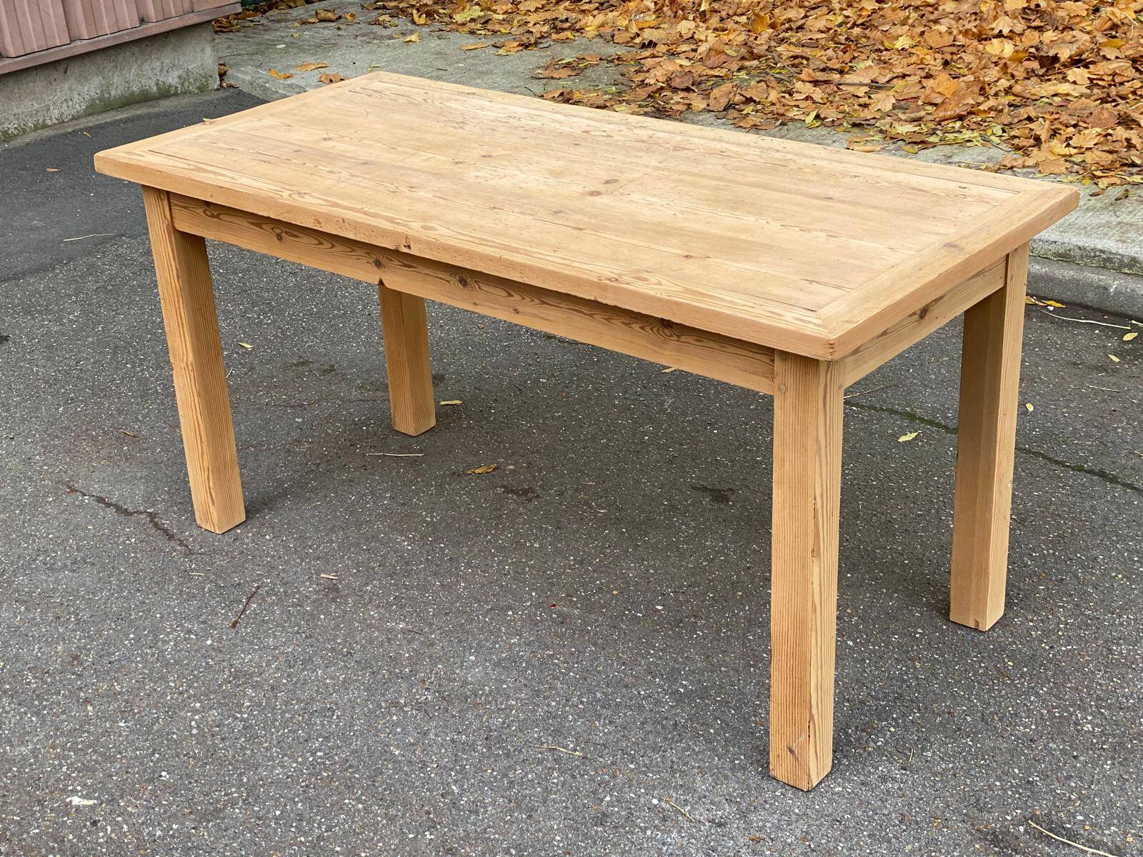 Renovated solid wood farmhouse dining table, 150cm