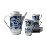 Vintage Melitta coffee service – White porcelain with blue flowers – 1970s – Made in Germany