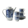 Vintage Melitta coffee service – White porcelain with blue flowers – 1970s – Made in Germany