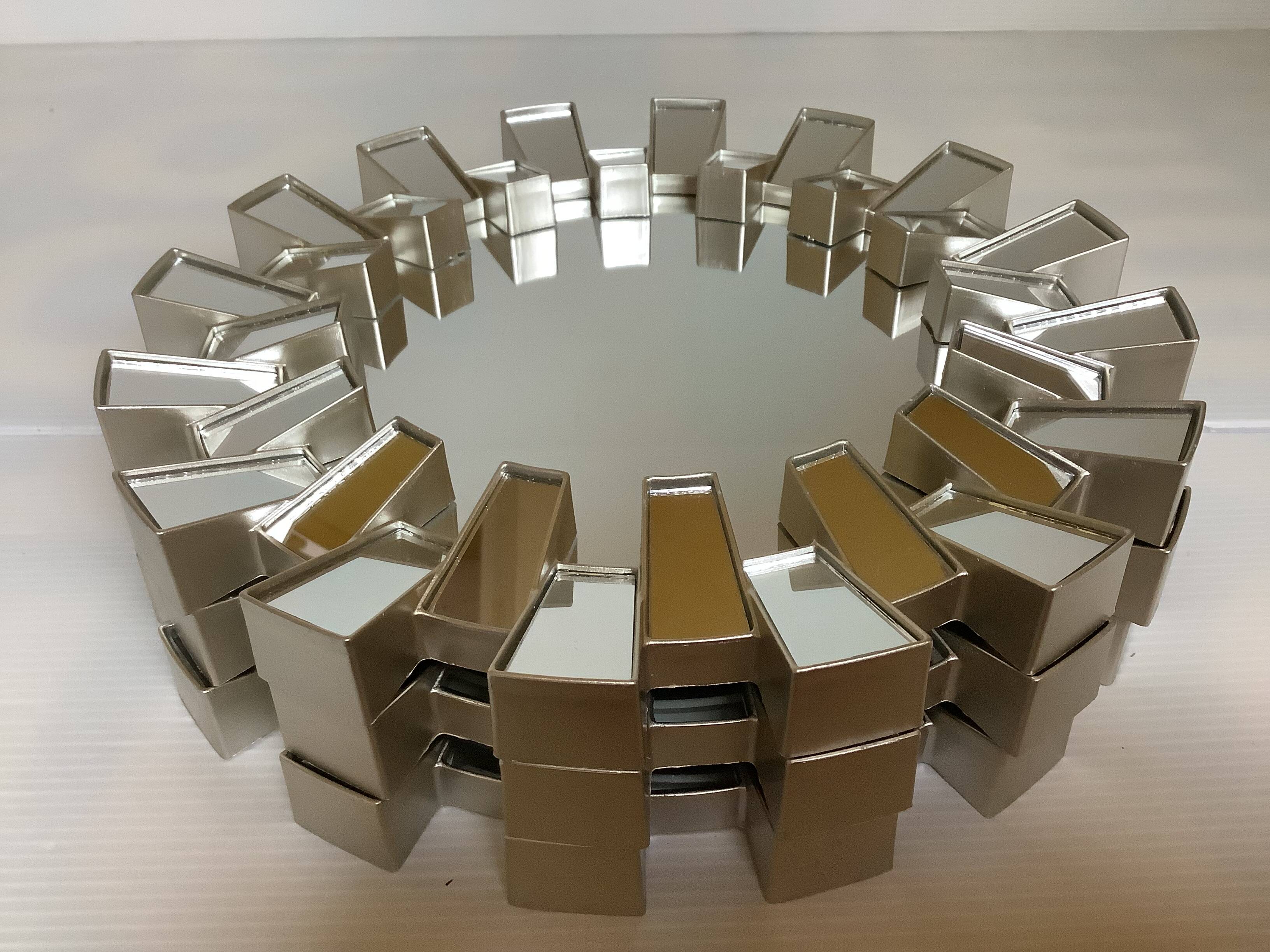 Trio of silver-framed mirrors