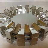 Trio of silver-framed mirrors