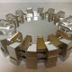 Trio of silver-framed mirrors