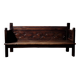 Antique carved solid wood bench from the early 20th century