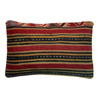 Vintage turkish kilim cushion cover, 30 x 50 cm