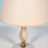 Bohemian table lamp from the 60s/70s, onyx and brass regency.