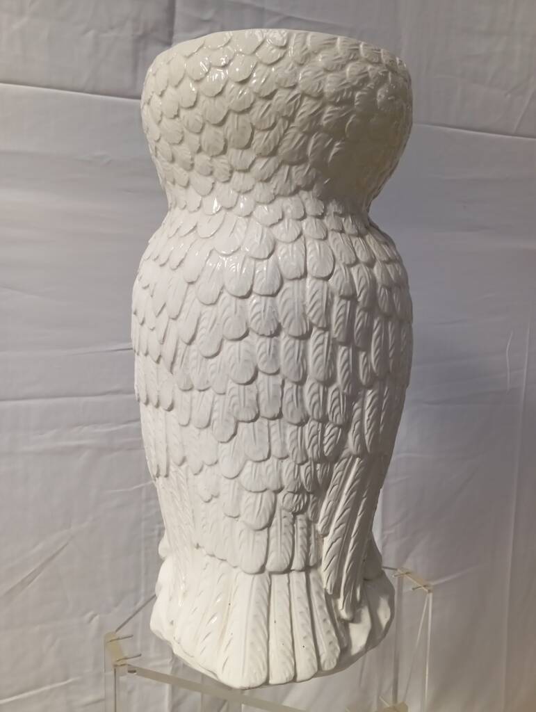 Ceramic owl umbrella stand Bassano Italy