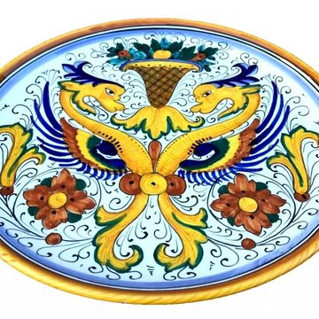 Assiette céramique Déruta (Italie) Décor Raphaélesque