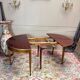 Table demi lune formant console et table de salle à manger en acajou d