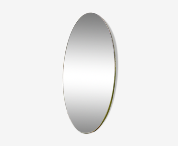 Miroir ovale des années 50 57x92cm