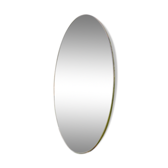 Large oval mirror of the 50s 57x92cm