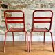 Paire de chaises style Tolix 1950