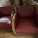 Leather and wood lounge from the 1950s.