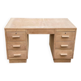 Bureau administratif extensible rénové en chêne du XIXème 130cm