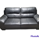 Canape cuir noir victoria