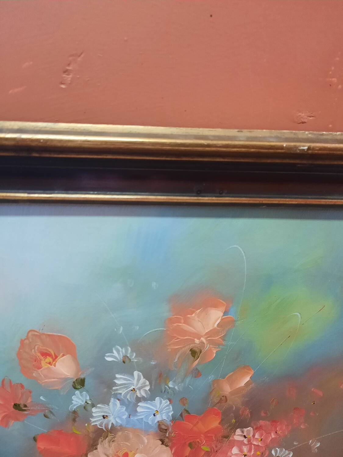 Painting flowers in a vase