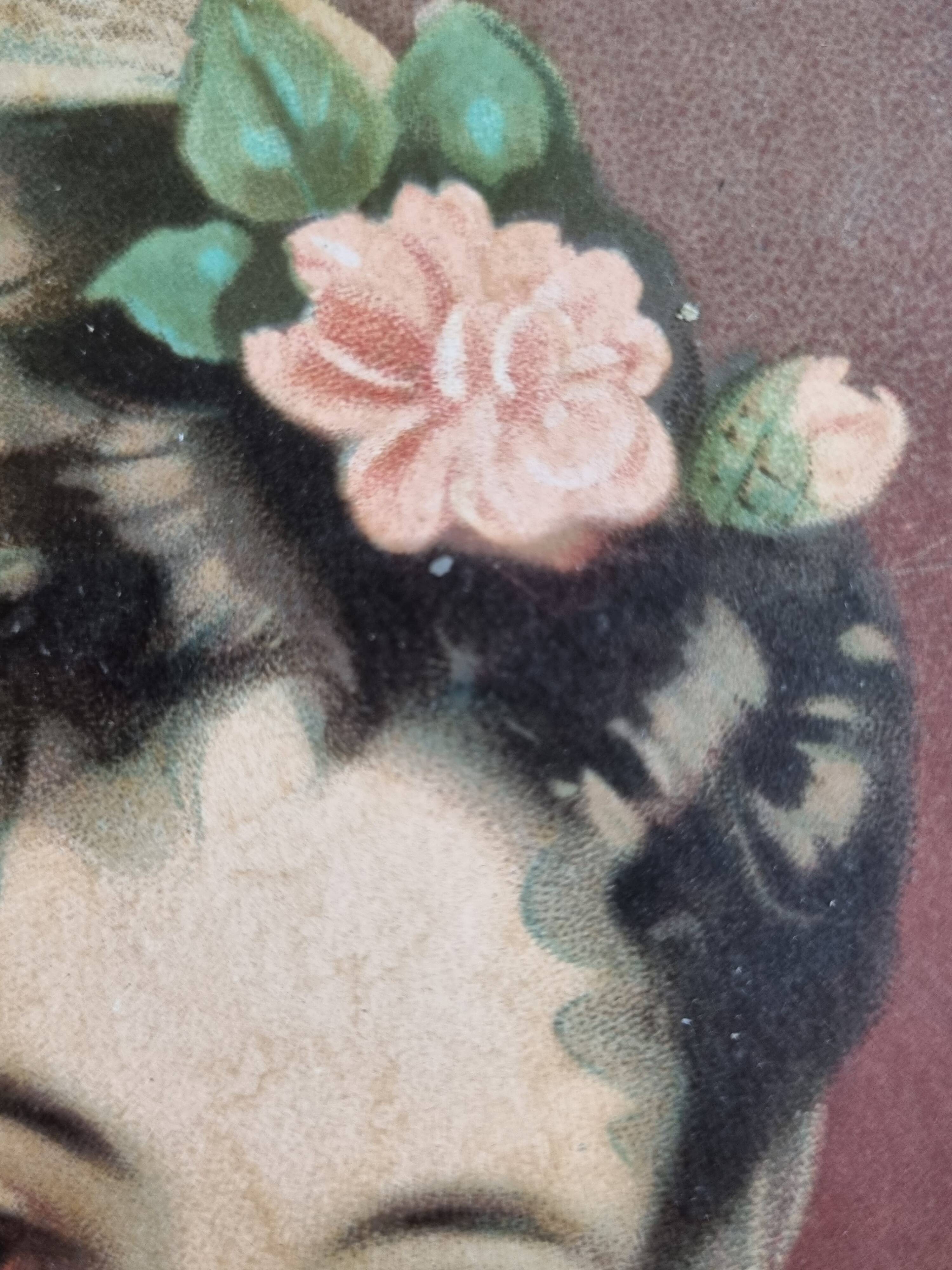 Original late 19th century chromolithograph, The Four Seasons, Winter, framed