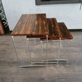 Set de 3 tables gigognes 70s