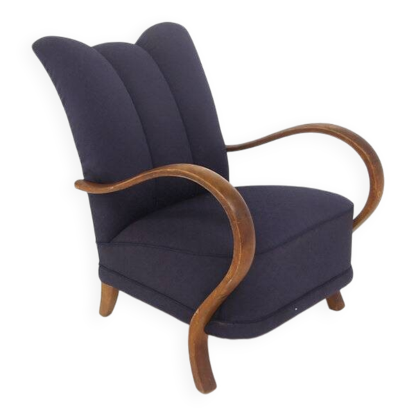 Fauteuil scandinave en orme, Swedish Modern, Suède, 1940