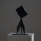 Abstract decorative Scandinavian metal sculpture from the mid-20th century, around the 1950s.