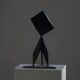Abstract decorative Scandinavian metal sculpture from the mid-20th century, around the 1950s.