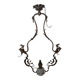 Bronze and Opaline Suspension Lyre - Napoléon III Style