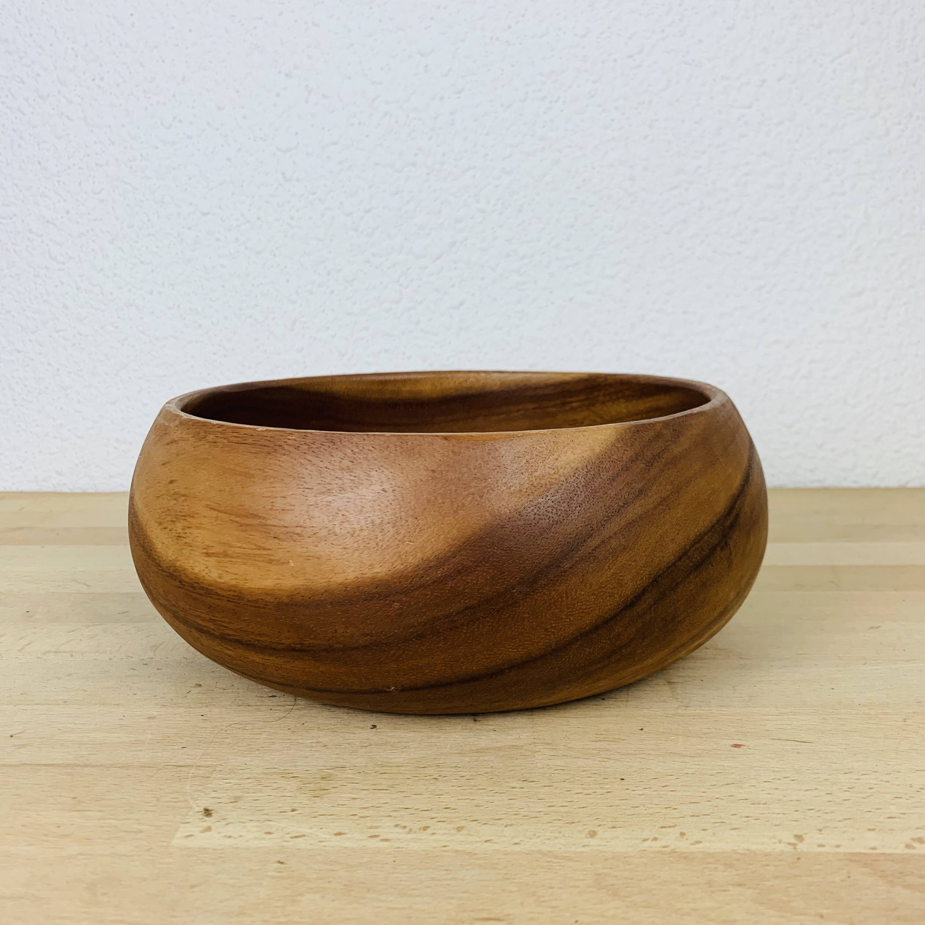 Scandinavian teak cup empty pocket 60s