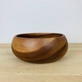 Scandinavian teak cup empty pocket 60s