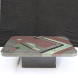 Pierre Elie Gardette slate inlay coffee table