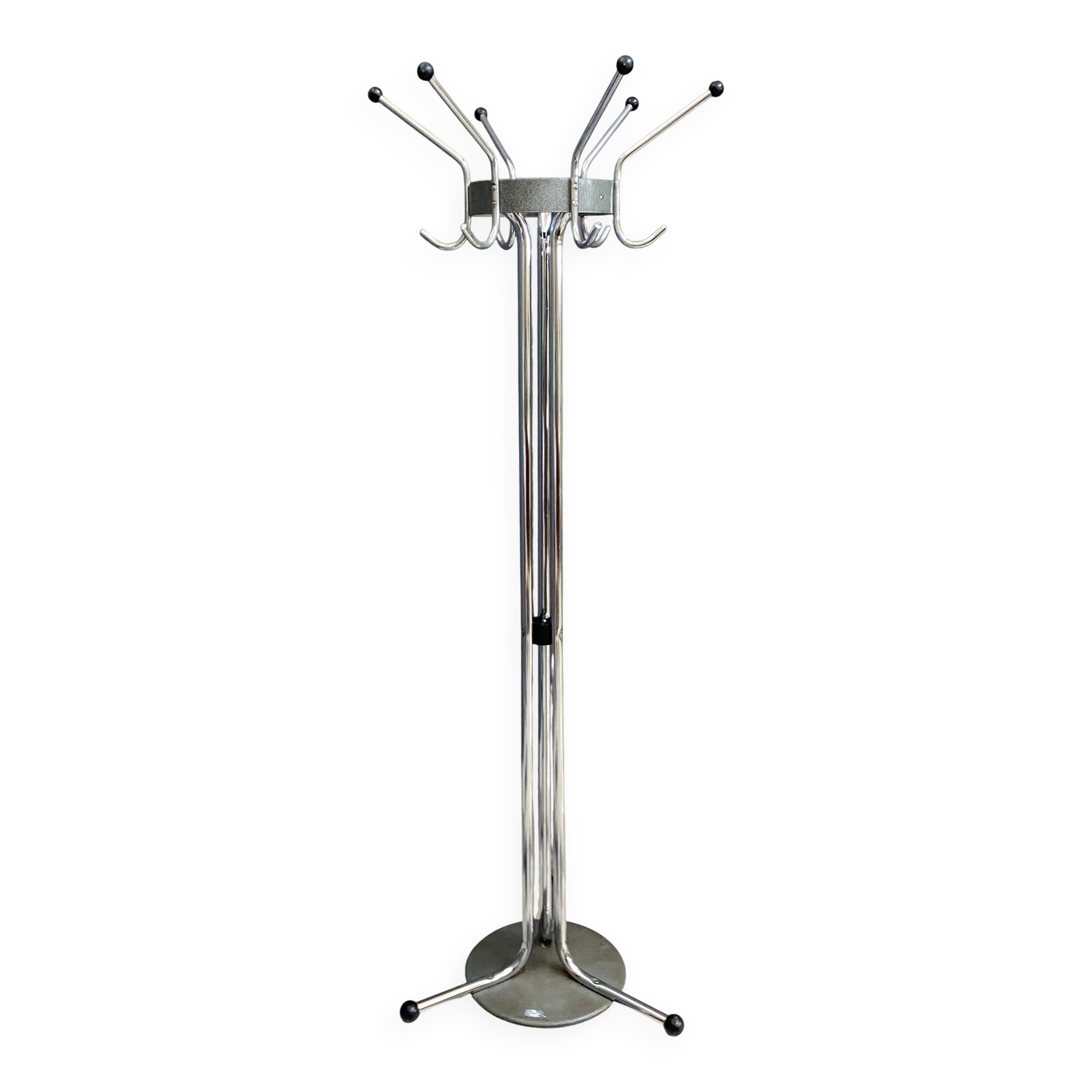 Tubax chrome standing coat rack 1960s