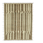 Tapis turc rustique tissé à la main en laine beige 285 cm x 369 cm