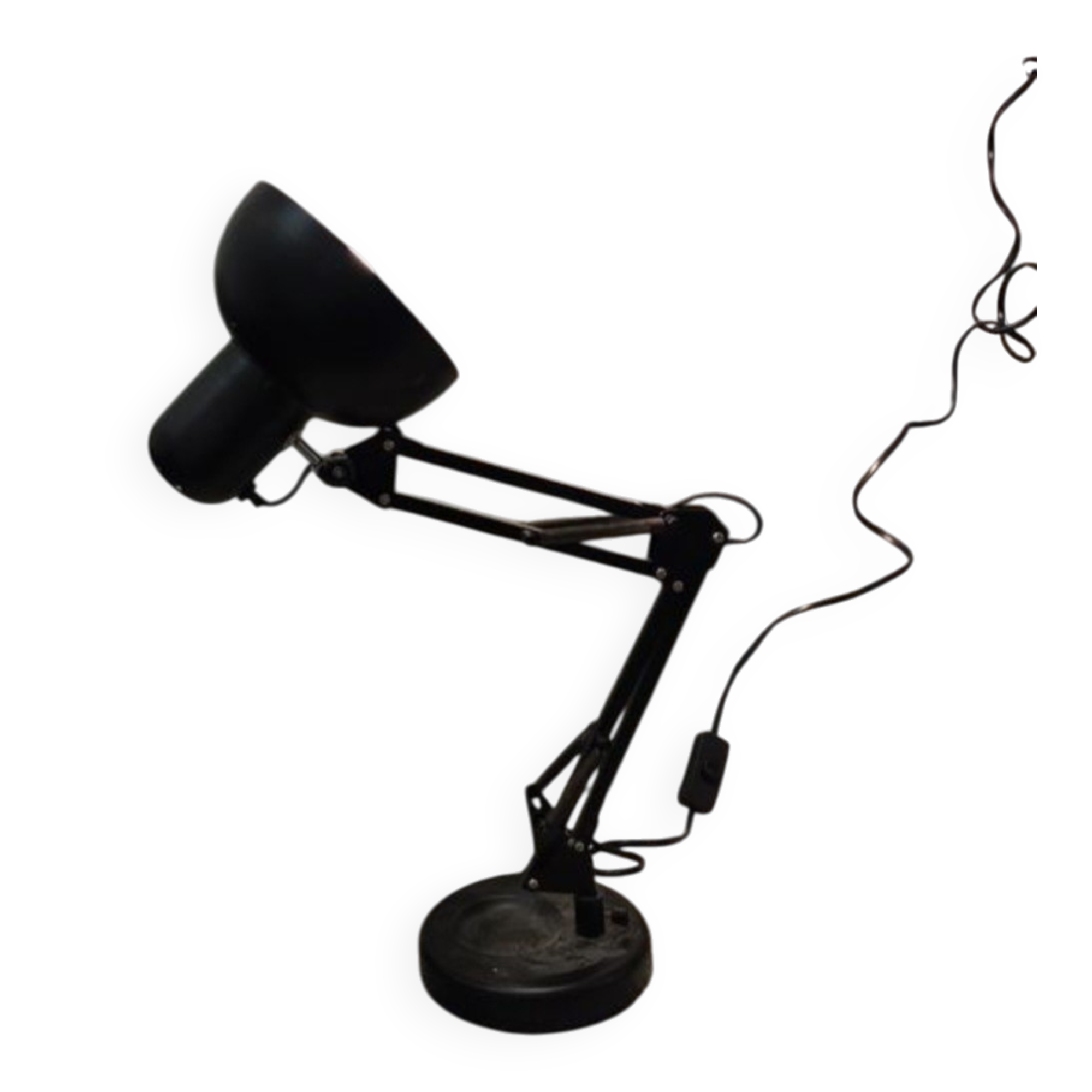 Vintage articulated black lamp