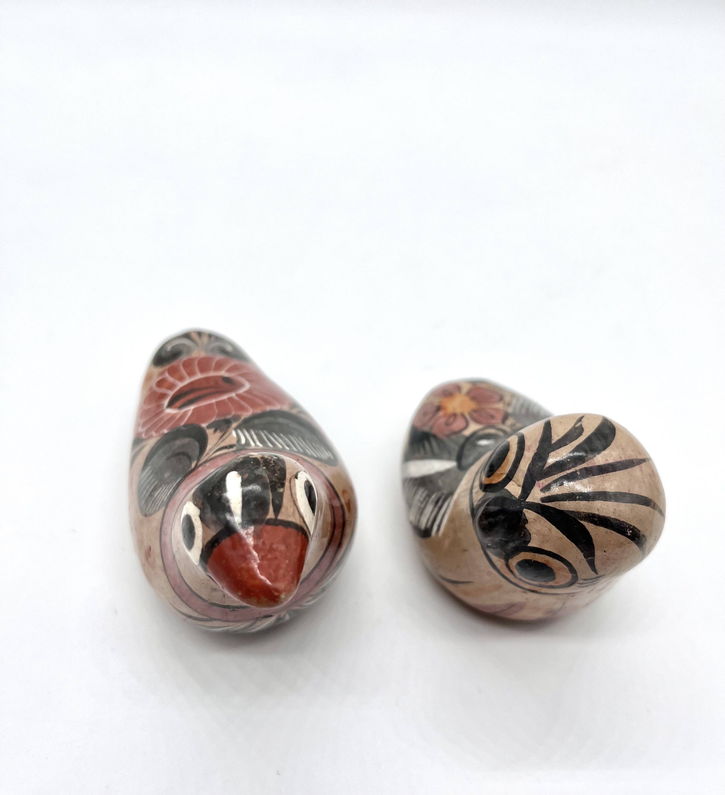 Pair of vintage ceramic birds from Mexico