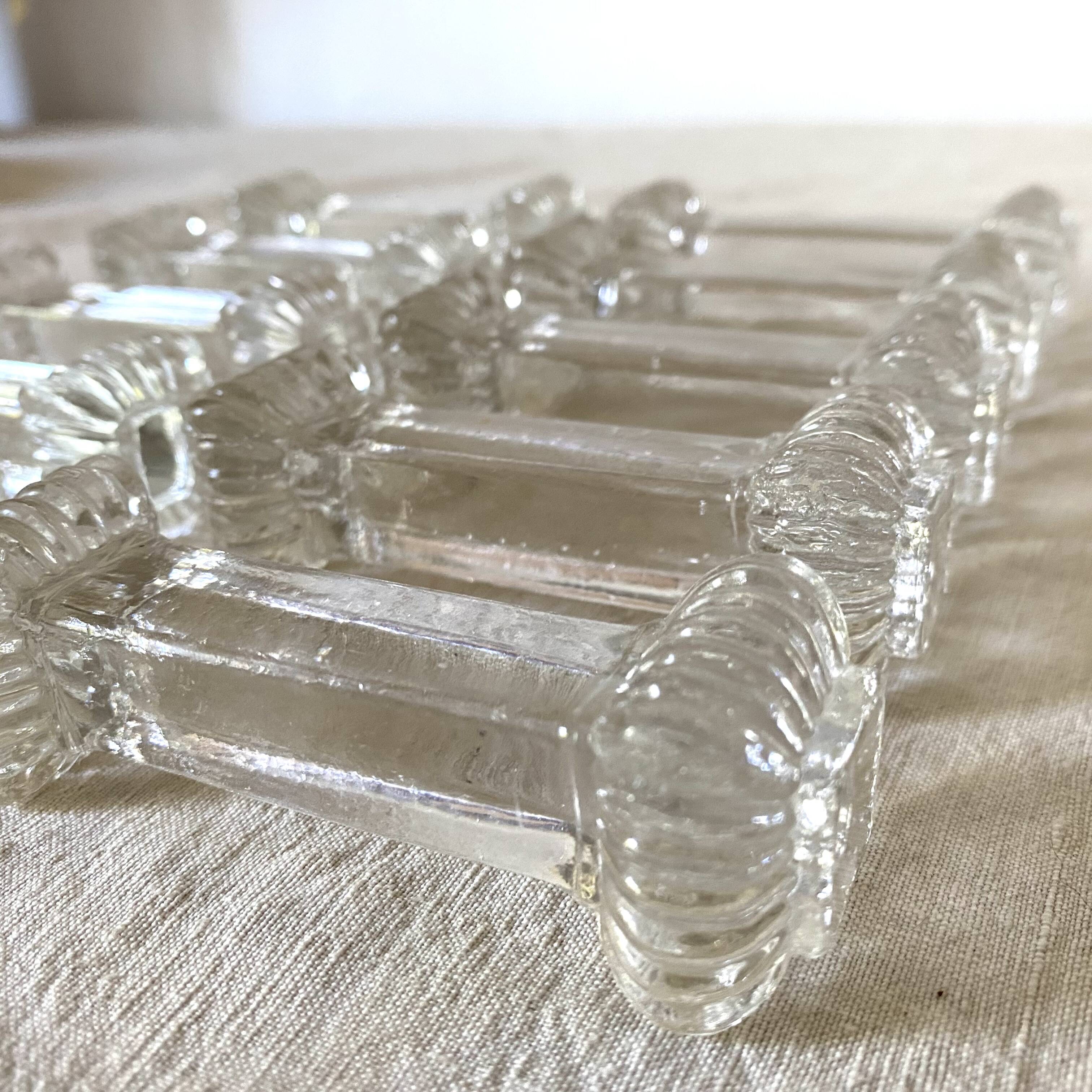 Antique glass knife holder