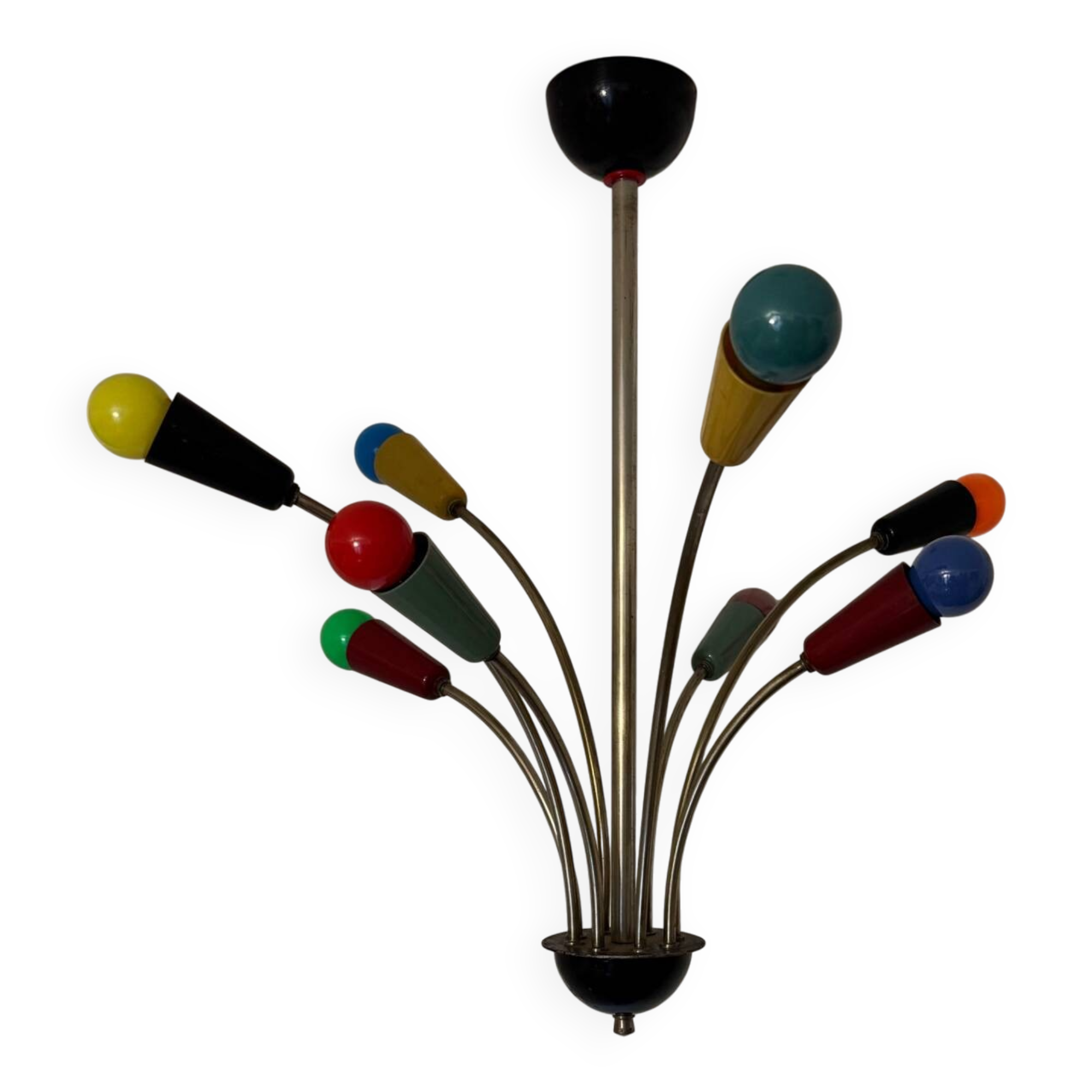 Multicoloured Sputnik chandelier from the 1960s.