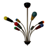 Multicoloured Sputnik chandelier from the 1960s.