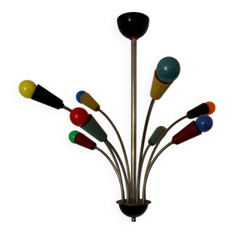 Multicoloured Sputnik chandelier from the 1960s.